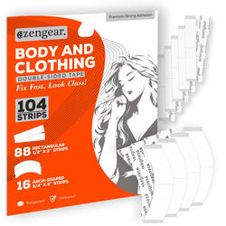 Ruban Corporel Double Face pour Vêtements, Robes (104 Bandes)