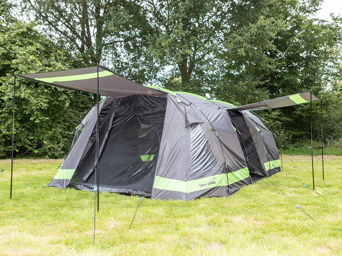 Tunnelzelt Kambo 8 - Camping - für 8 Personen - 3 Eingänge - 2 Schlafkabinen 2/8