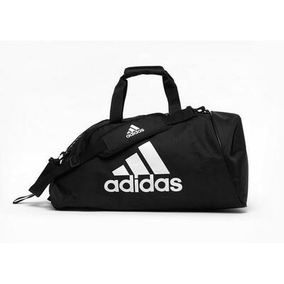 Adidas training sporttas polyester 2 in 1 zwart/wit