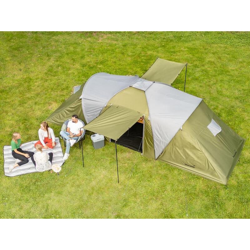 Koepeltent Hammerfest 6 - Campingtent – Voor 6 personen - 2 slaapcabines