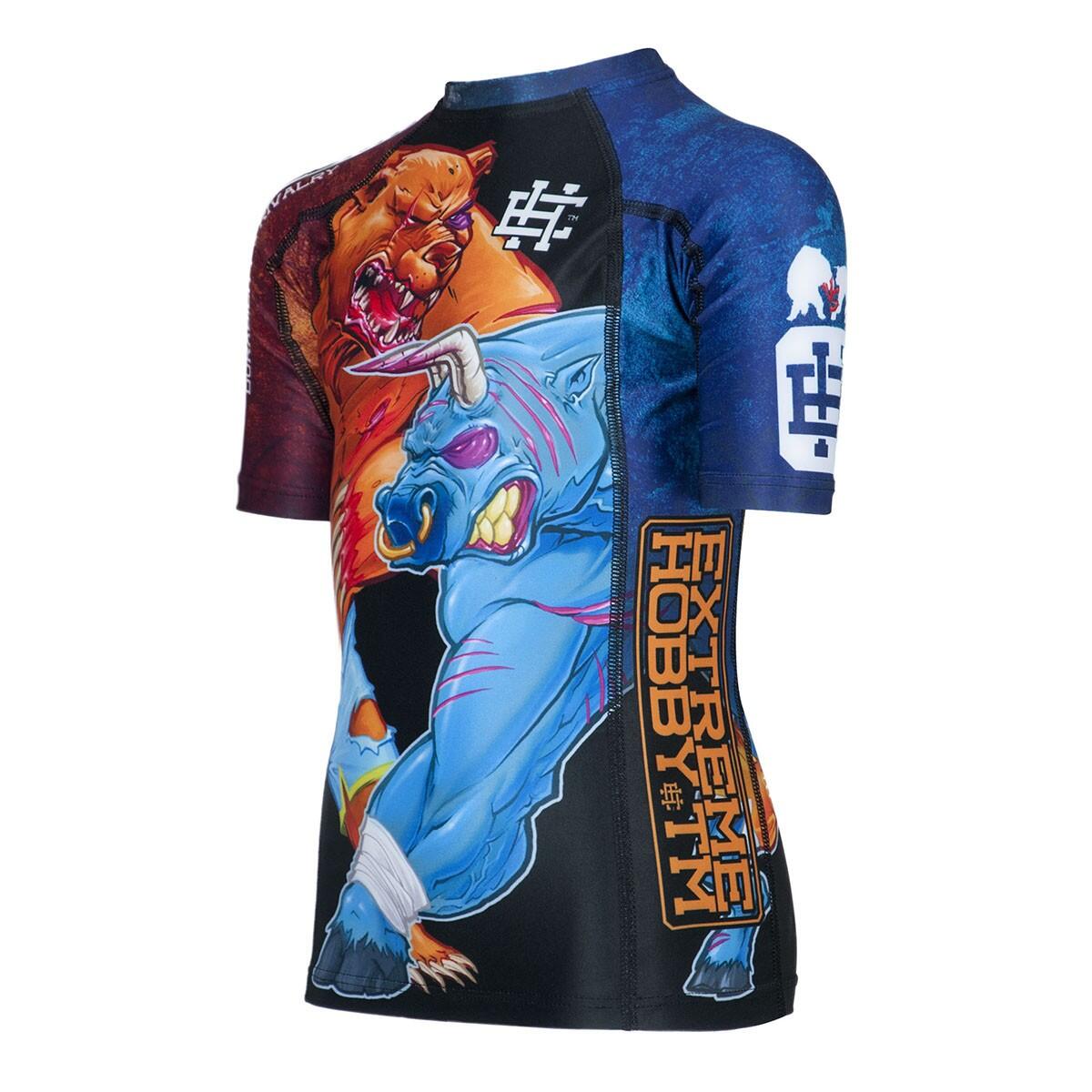 Rashguard dla dzieci do MMA z krótkim rękawem EXTREME HOBBY BULL BEAR 4/7