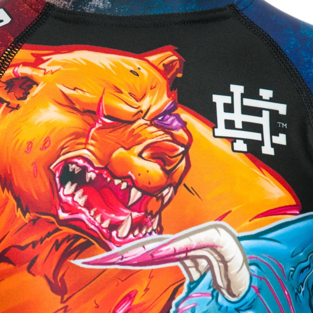 Rashguard dla dzieci do MMA z krótkim rękawem EXTREME HOBBY BULL BEAR 5/7