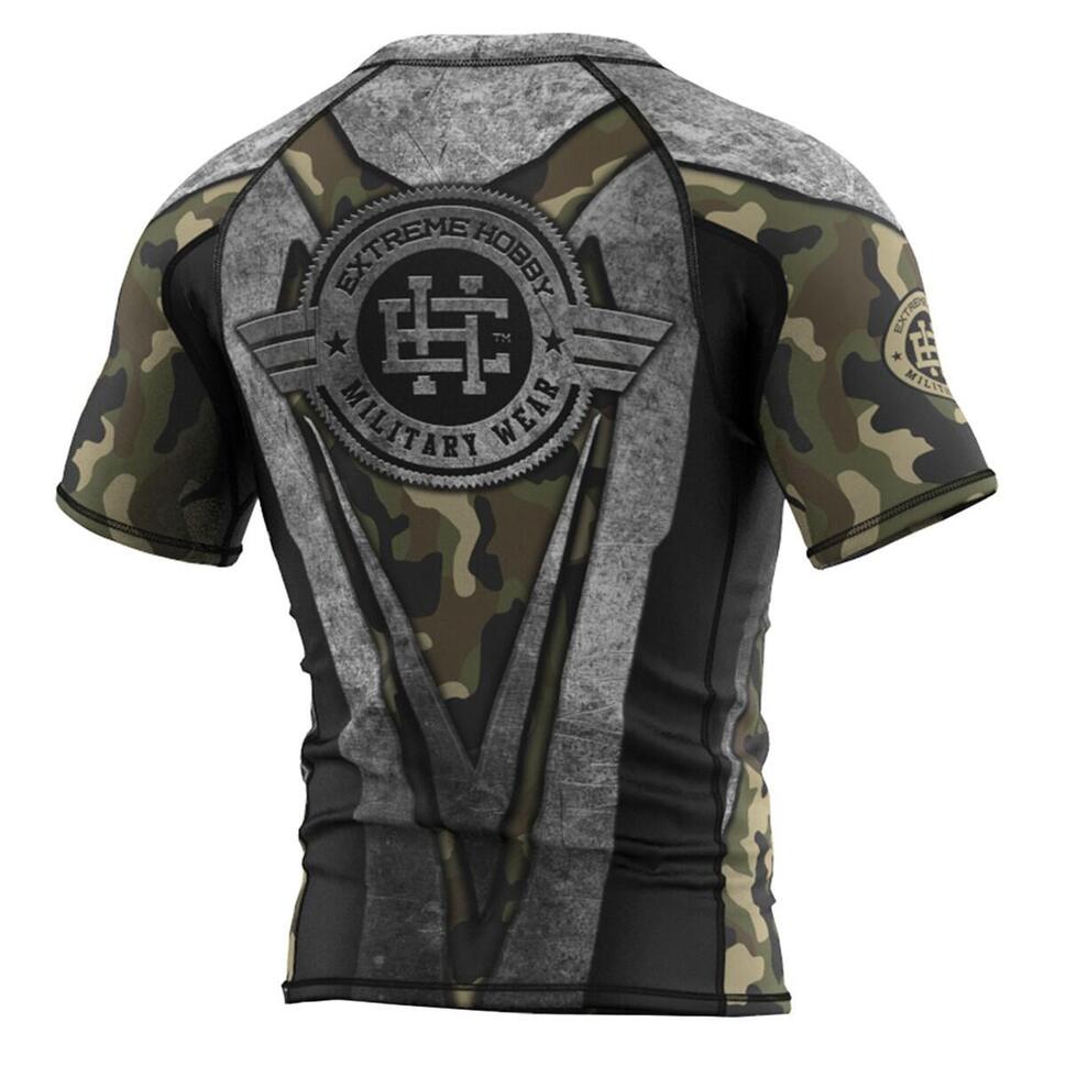 Koszulka Męska na siłownię rashguard MMA EXTREME HOBBY MILITARY