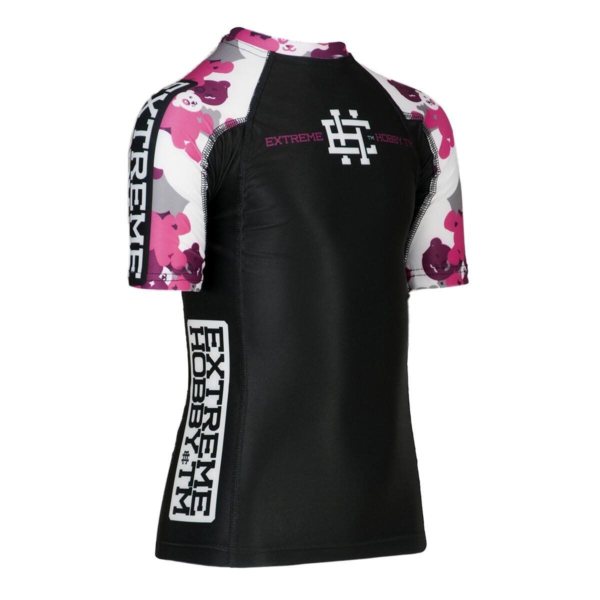 Rashguard à manches courtes enfant MMA EXTREME HOBBY PINK TEDDY BEAR 3/6