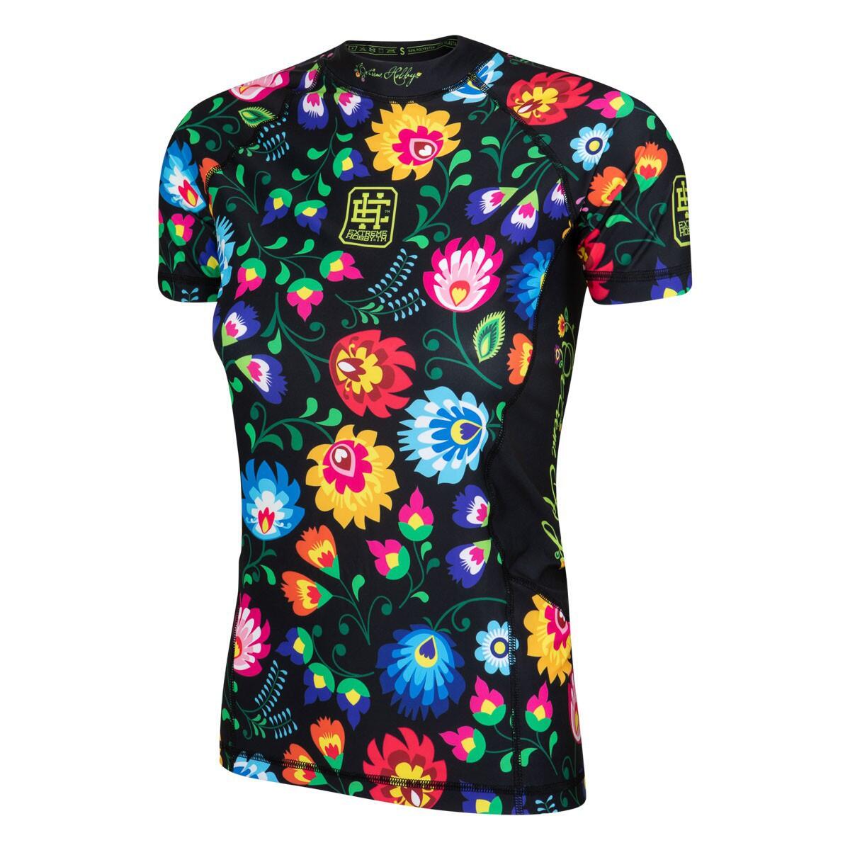 EXTREME HOBBY Rashguard da donna a maniche corte MMA Fitness EXTREME HOBBY FOLK 2