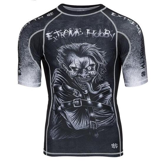 Kurzarm-Rashguard für Herren für MMA EXTREME HOBBY PSYCHO CLOWN