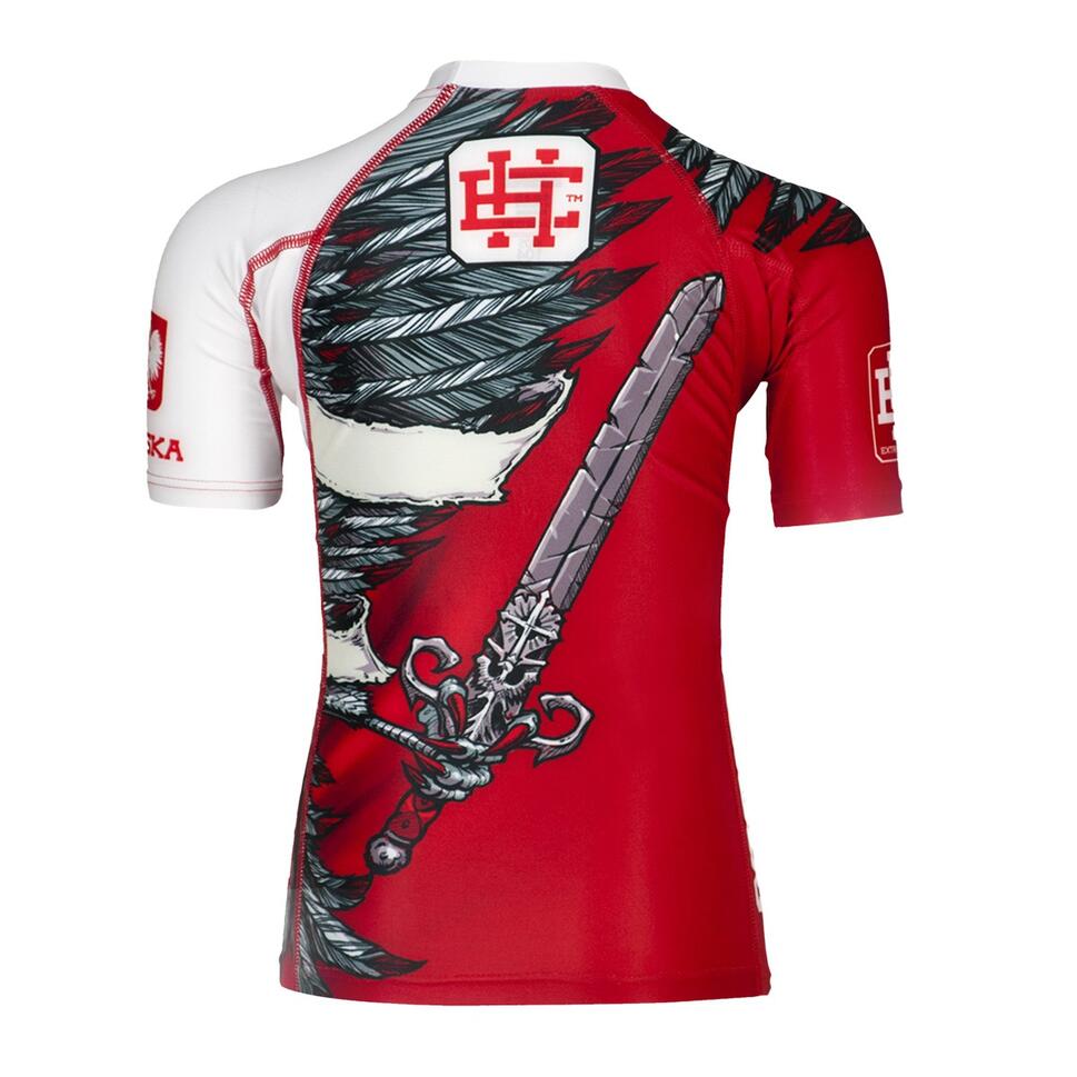 Rashguard dla dzieci do MMA z krótkim rękawem EXTREME HOBBY POLISH EAGLE