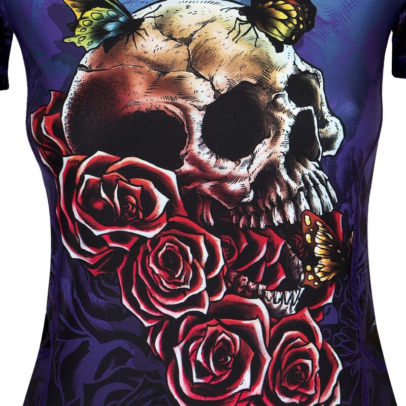 Koszulka Sportowa Damska do fitness Rasguard MMA EXTREME HOBBY SKULL 2