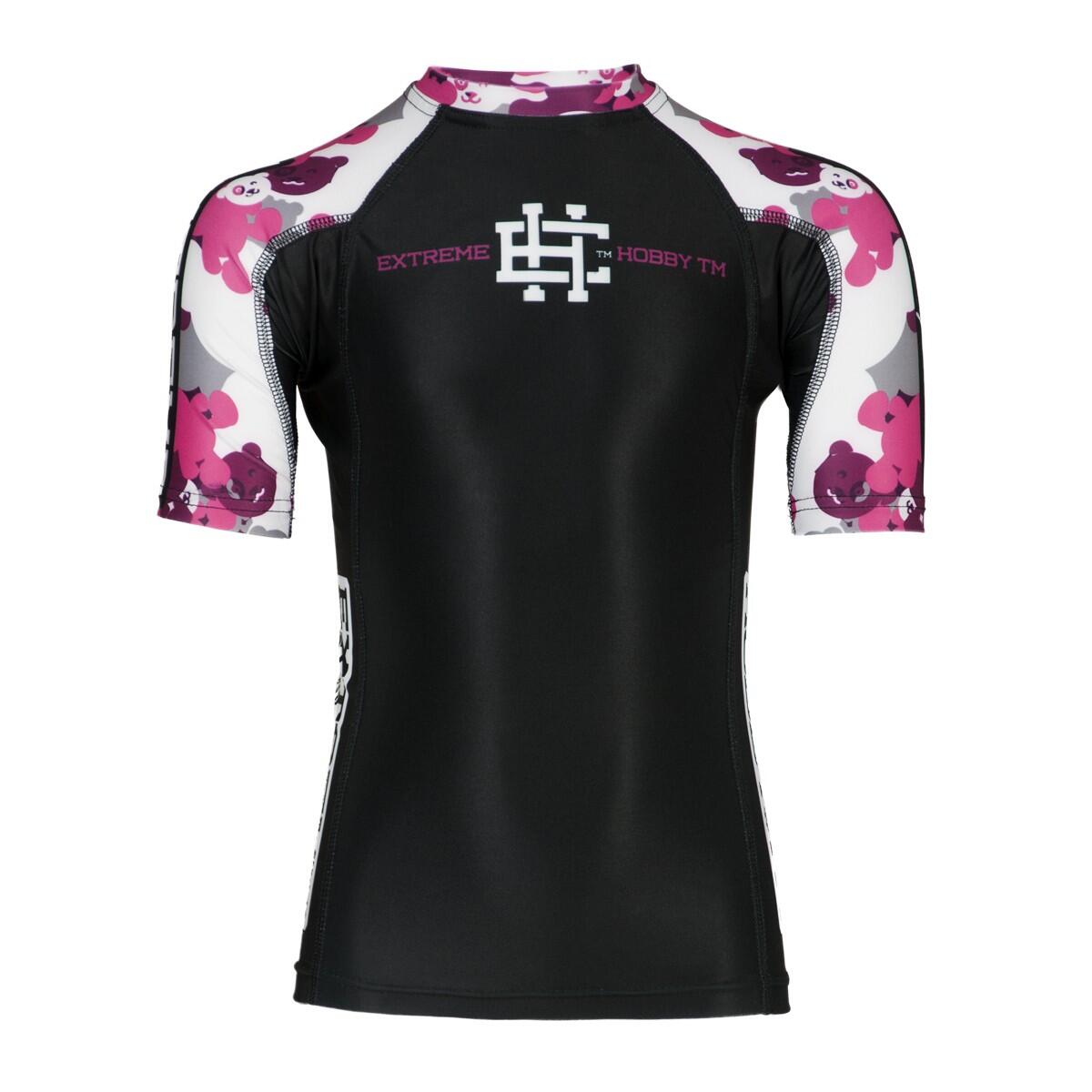 Extreme Hobby - Rashguard À Manches Courtes Enfant Mma Extreme Hobby Pink Teddy Bear - Rashguard - Noir - 10 À 12 Ans - Decathlon