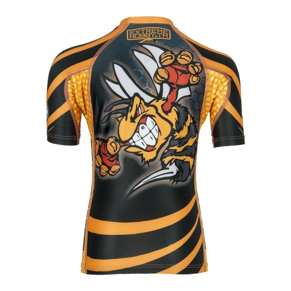 Rashguard dla dzieci do MMA z krótkim rękawem EXTREME HOBBY ANGRY WASP