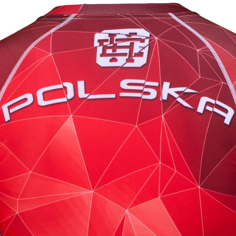 Koszulka sportowa męska Rashguard do MMA EXTREME HOBBY POLAND red