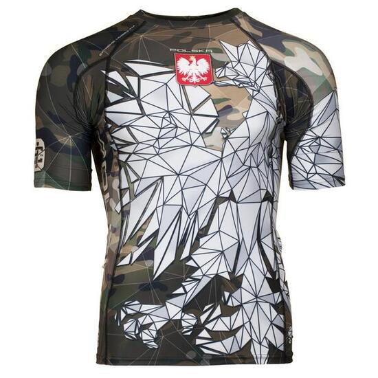 Rashguard homme à manches courtes pour le MMA POLSKA CAMO
