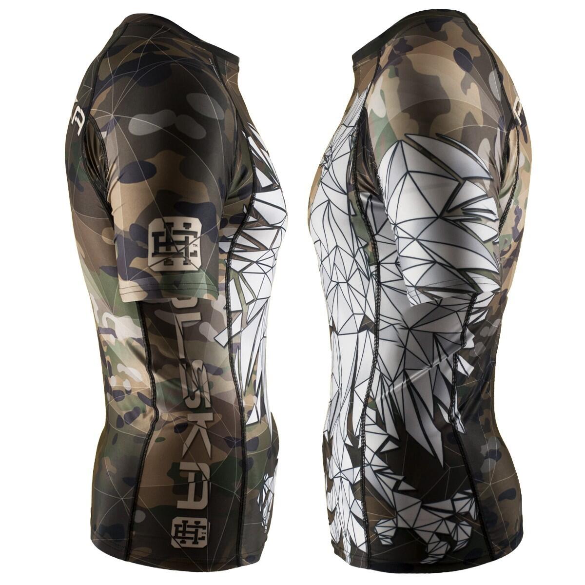 Kurzarm-Rashguard für Herren für MMA EXTREME HOBBY POLSKA CAMO 3/7