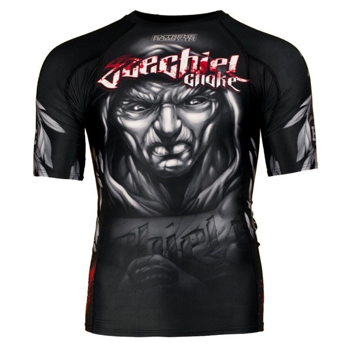 Rashguard de manga curta para homem para mma extreme hobby ezechiel
