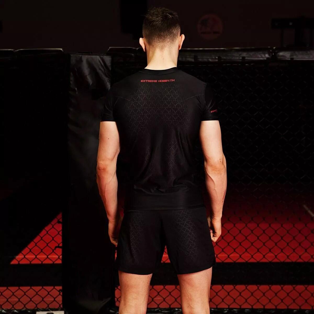 Rashguard da uomo a maniche corte MMA EXTREME HOBBY BLACK ARMOUR 3/7