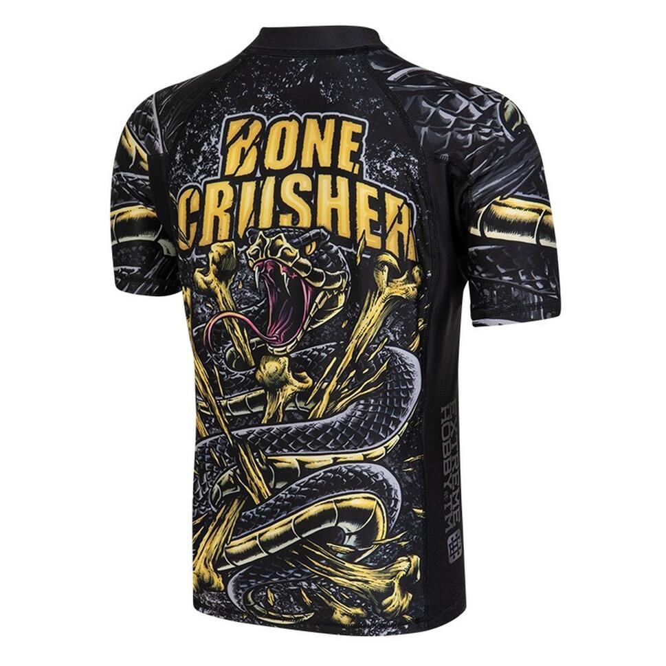 Rashguard dla dzieci do MMA z krótkim rękawem EXTREME HOBBY BONE CRUSHER