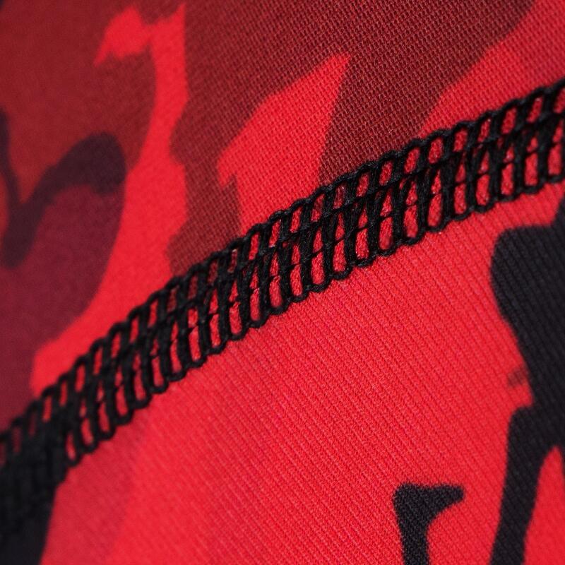 Koszulka sportowa męska Rashguard do MMA EXTREME HOBBY RED WARRIOR