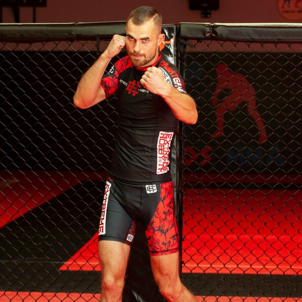 Rashguard homme à manches courtes pour le MMA RED WARRIOR 3/6