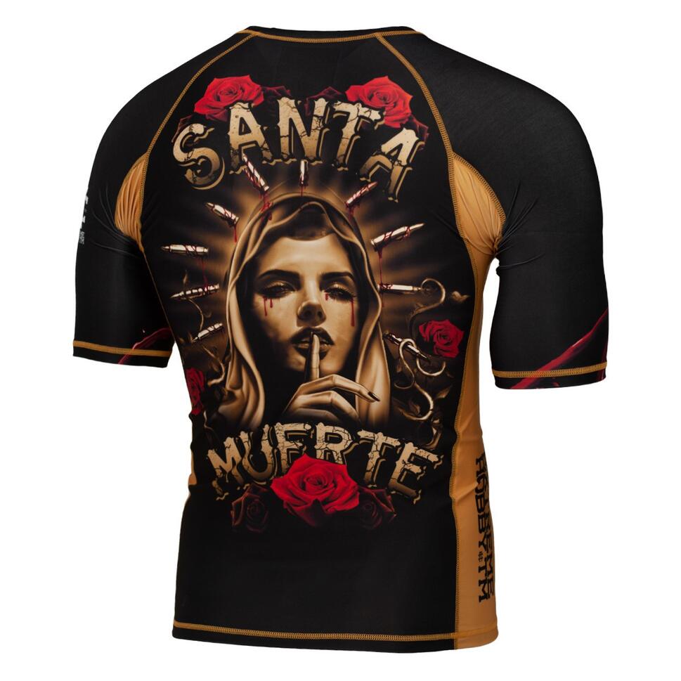 Koszulka Męska na siłownię rashguard MMA EXTREME HOBBY SANTA MUERTE