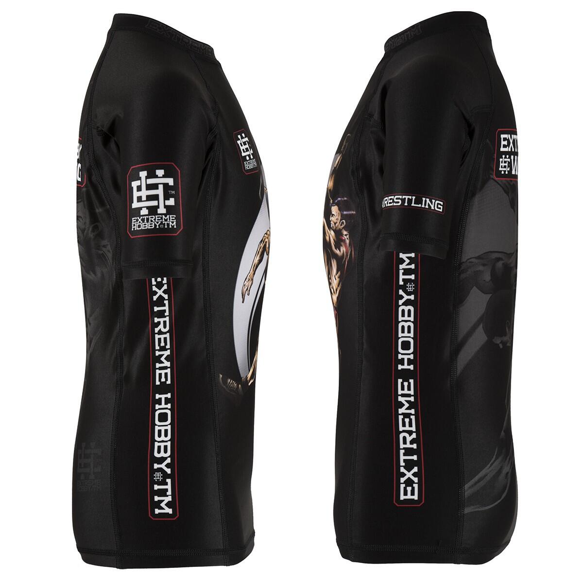 Rashguard dla dzieci do MMA z krótkim rękawem EXTREME HOBBY WRESTLING 3/6