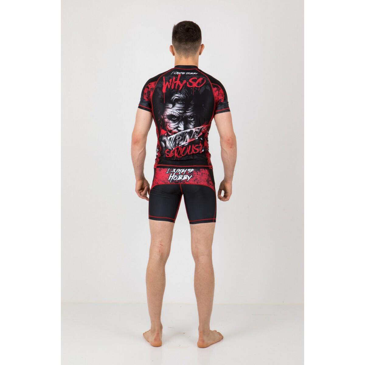 Kurzarm-Rashguard für Herren für MMA EXTREME HOBBY WHY SO SERIOUS 6/7