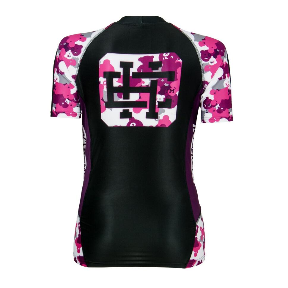 Koszulka Sportowa Damska do fitness Rasguard MMA EXTREME HOBBY PINK TEDDY BEAR