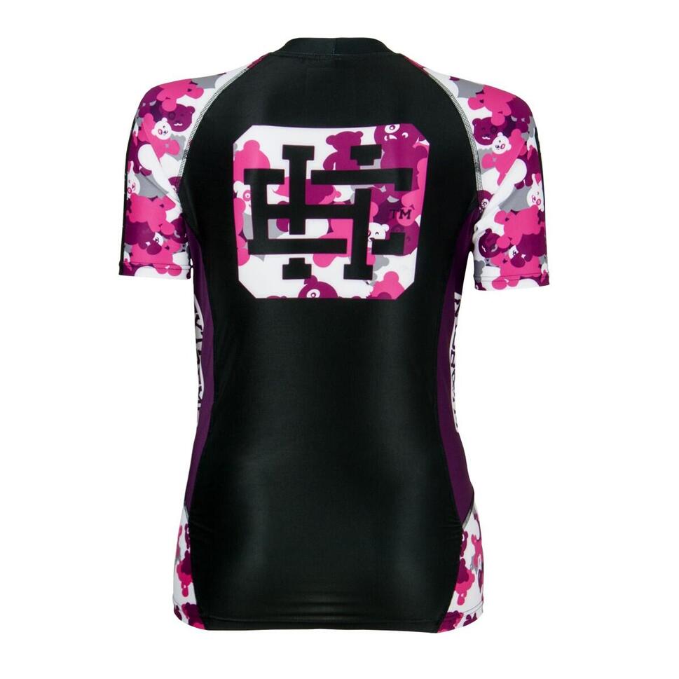 Koszulka Sportowa Damska do fitness Rasguard MMA EXTREME HOBBY PINK TEDDY BEAR