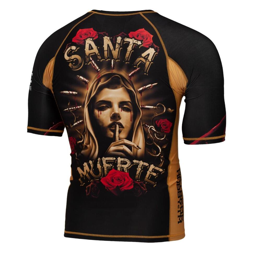 Koszulka Męska na siłownię rashguard MMA EXTREME HOBBY SANTA MUERTE
