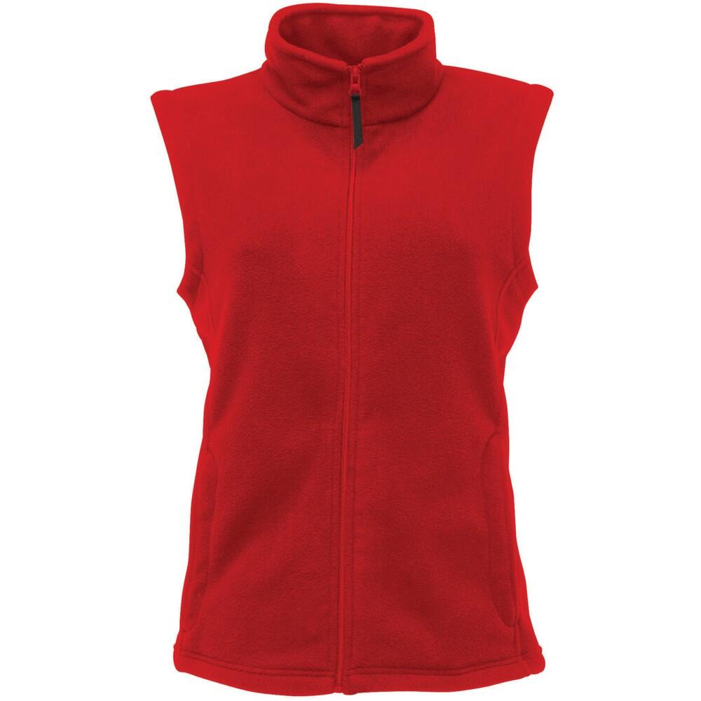 Women's sleeveless fleece jacket (Red)