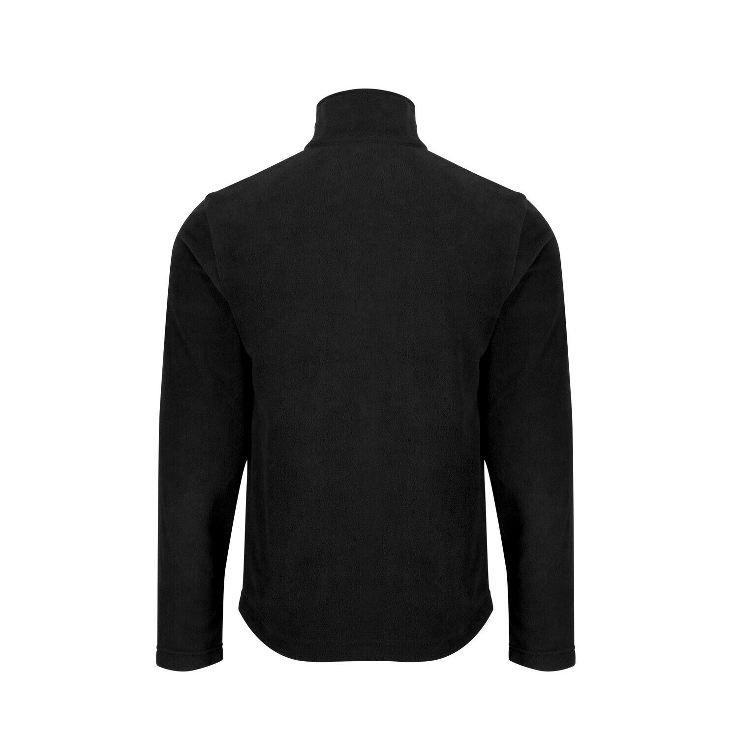 Heren Fleece gerecycled jack (Zwart) 2/4