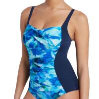 Zoggs Aqua Digital Ruched Front Swimsuit 4/6