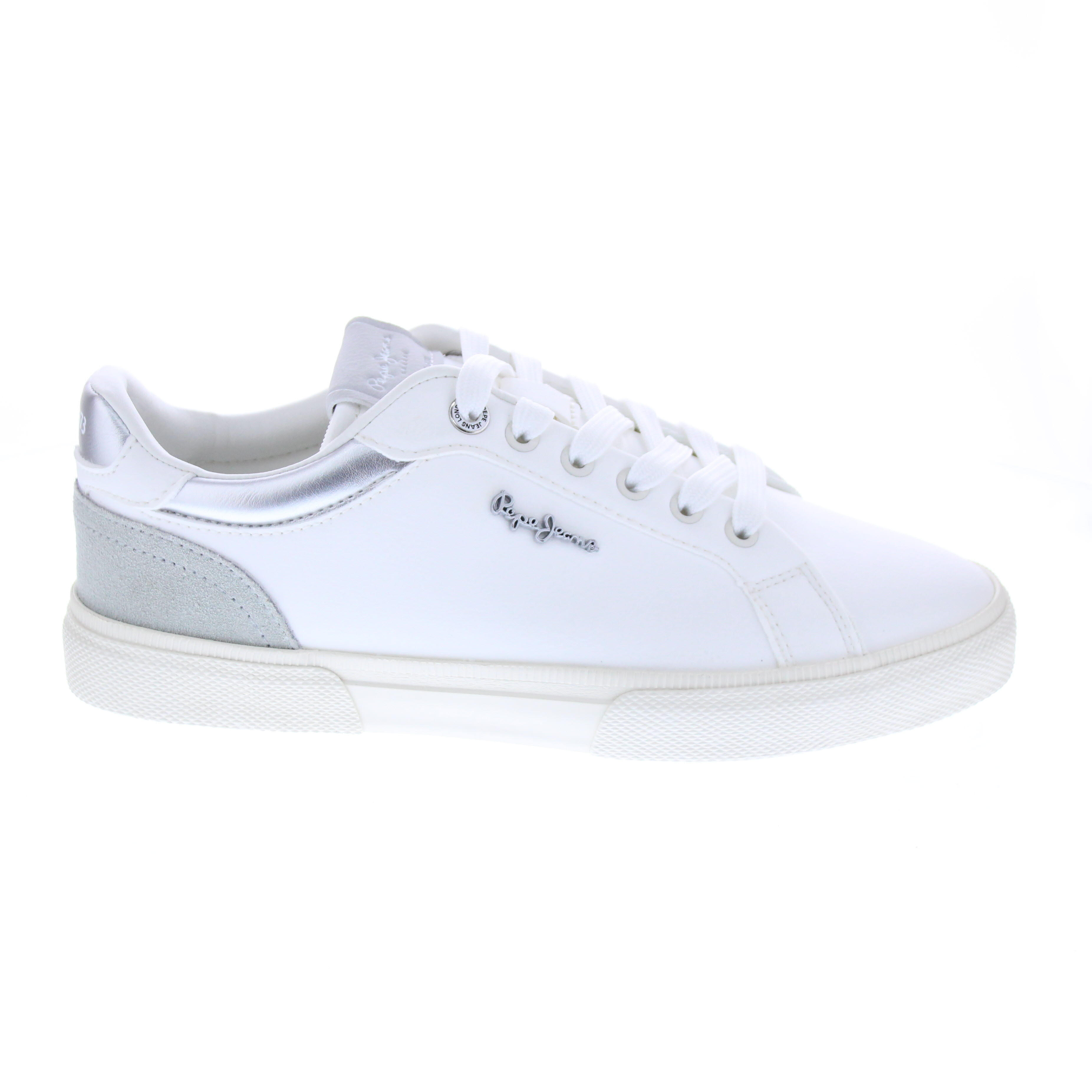 Pepe Jeans - Chaussures Pour Femmes Pepe Jeans Kenton Court Silver Blanc - Baskets - Blanc - Decathlon
