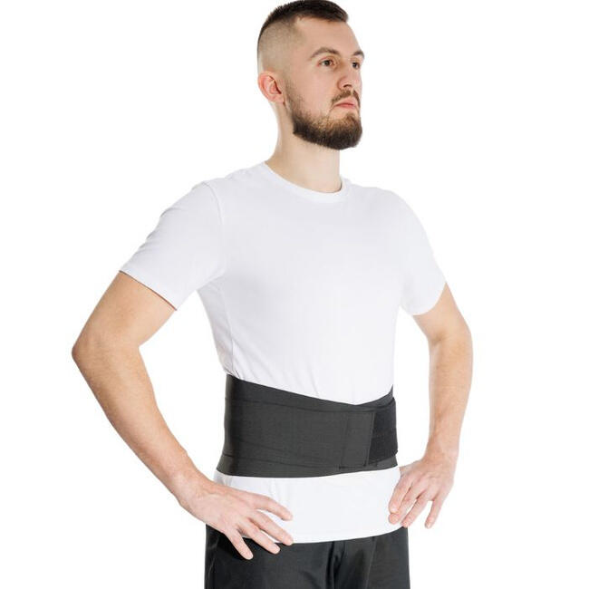 Pas lędźwiowo-krzyżowy ze stalowymi wspornikami MSupport Red 4/4