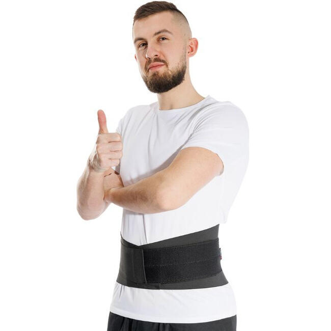 Pas lędźwiowo-krzyżowy ze stalowymi wspornikami MSupport Red 2/4