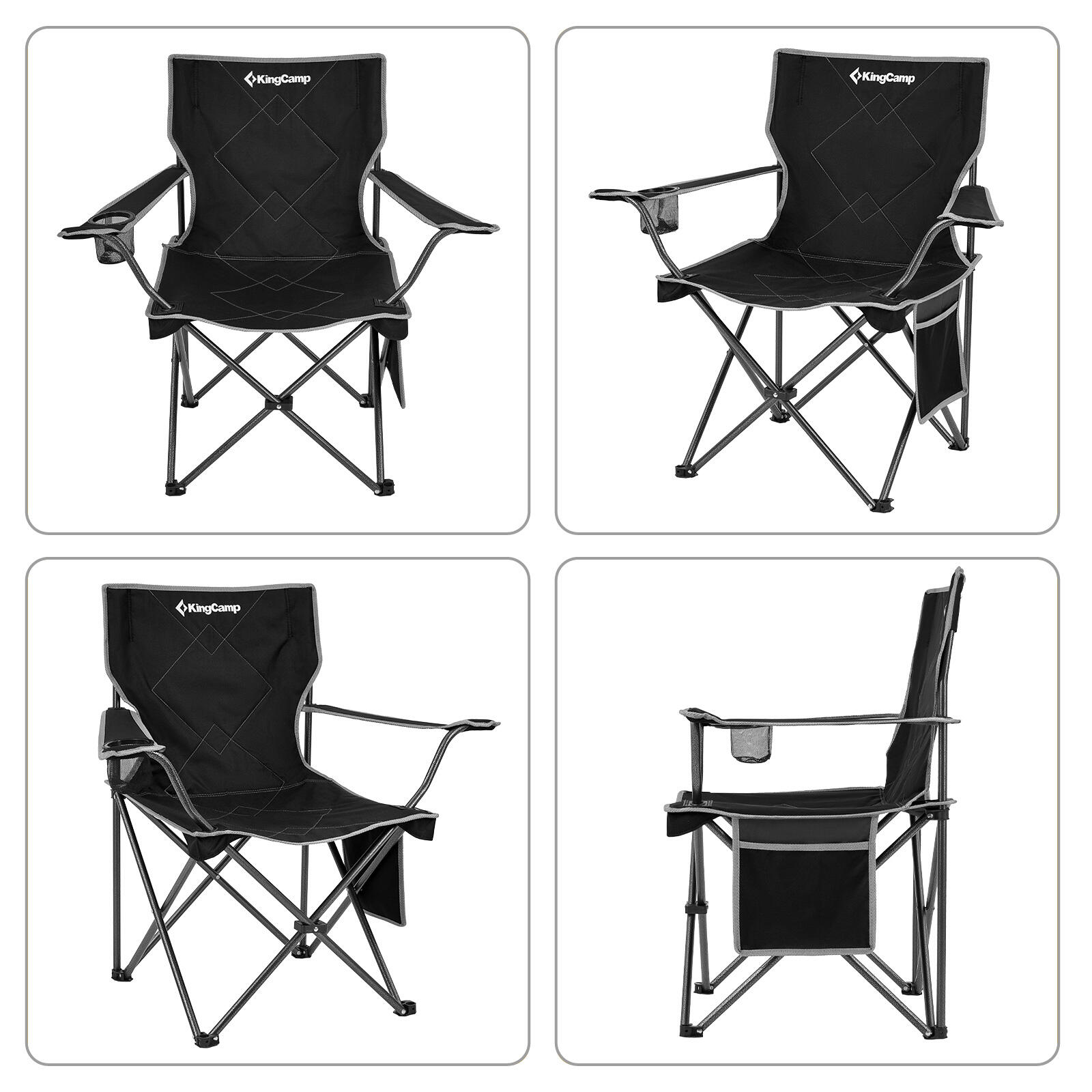 Sedia da Campeggio Tanger pieghevole XL spiaggia Acciaio leggero 120kg 5/7