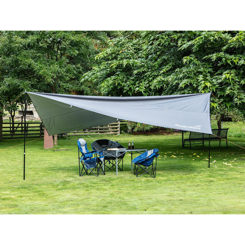 Voile d’ombrage XL – 5 x 3 m – imperméable - protection UV UPF 50+