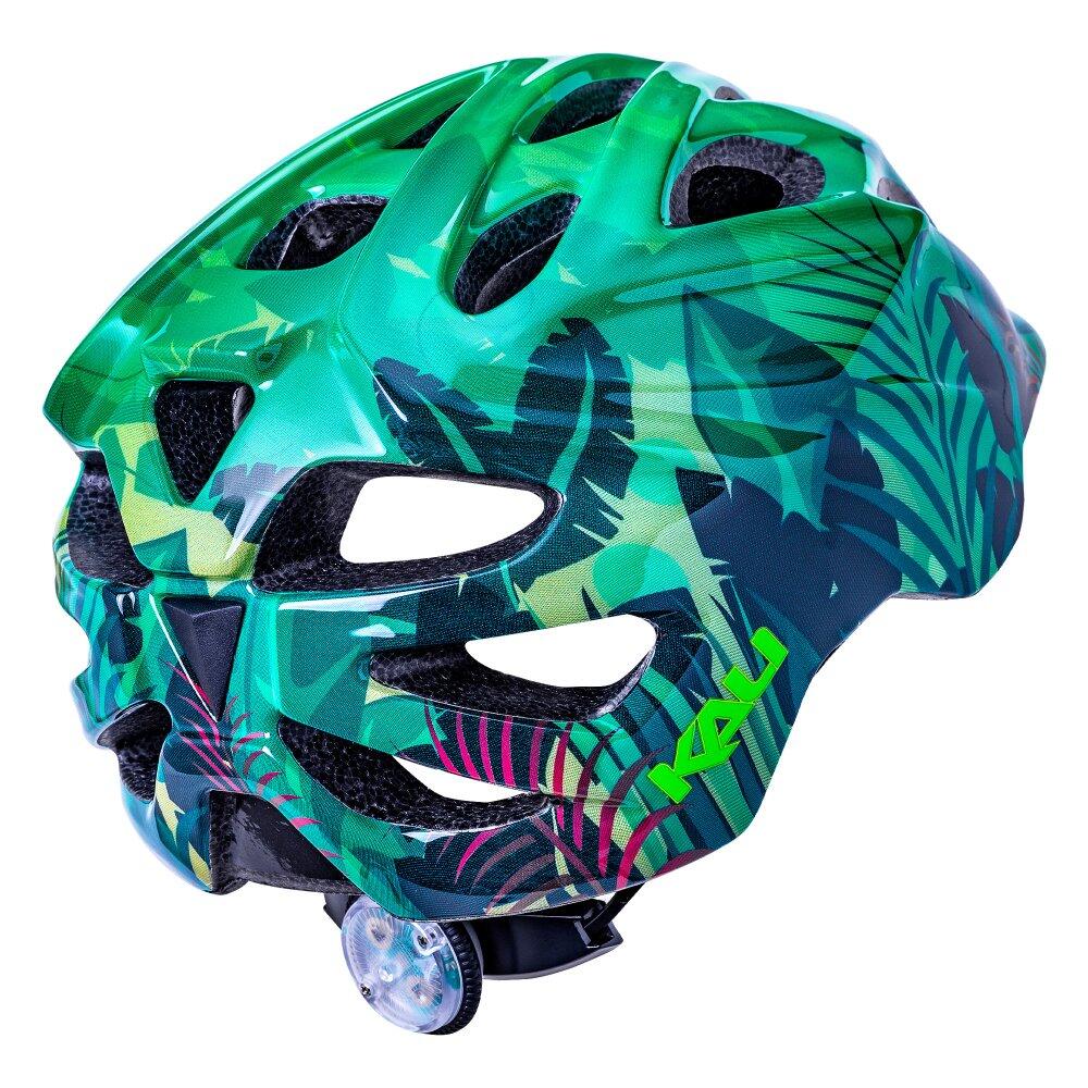 Kali Helmet Chakra Child Lighted Jungle Gloss Green 3/4