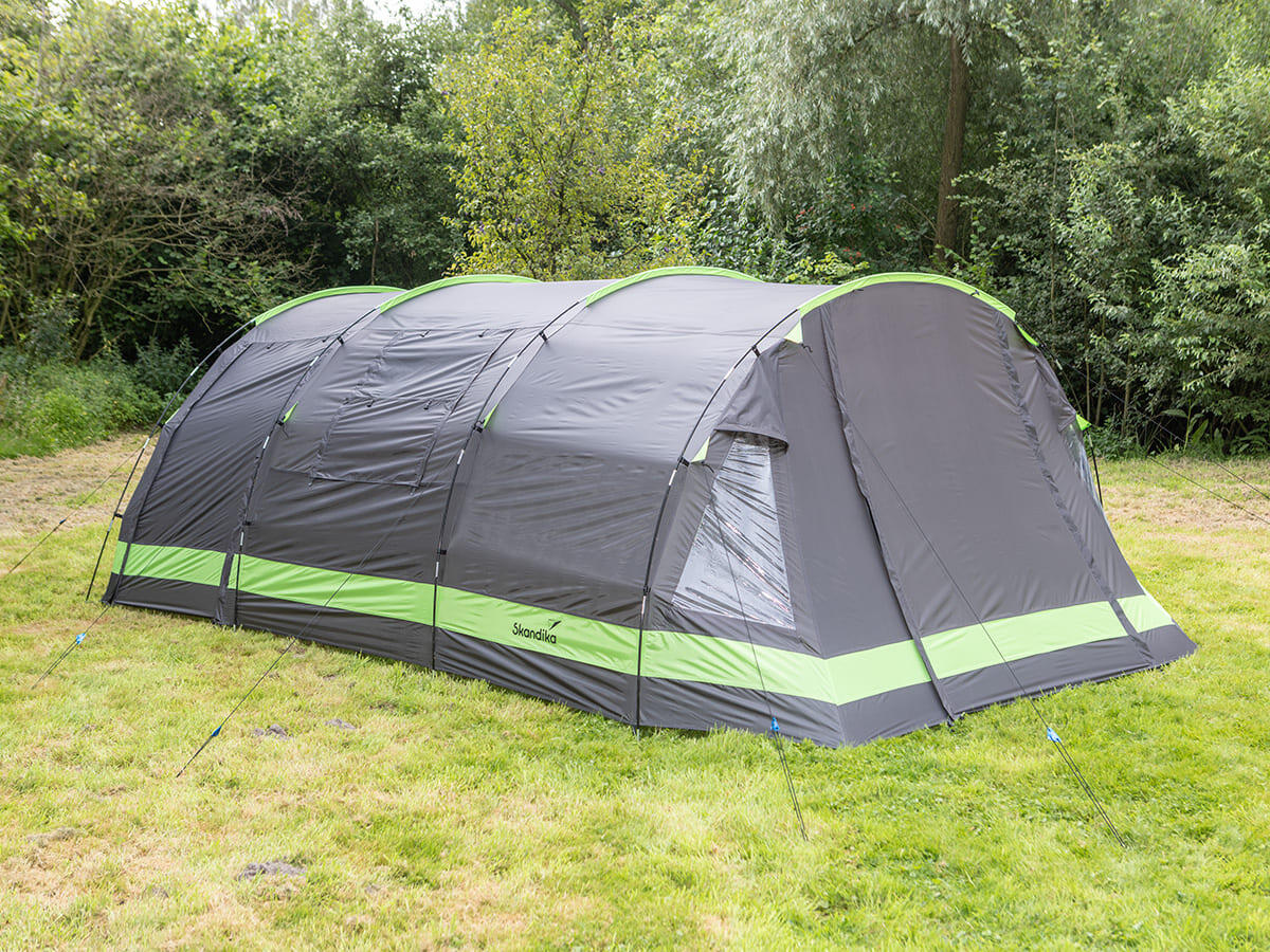 Tunnelzelt Kambo 8 - Camping - für 8 Personen - 3 Eingänge - 2 Schlafkabinen 6/8