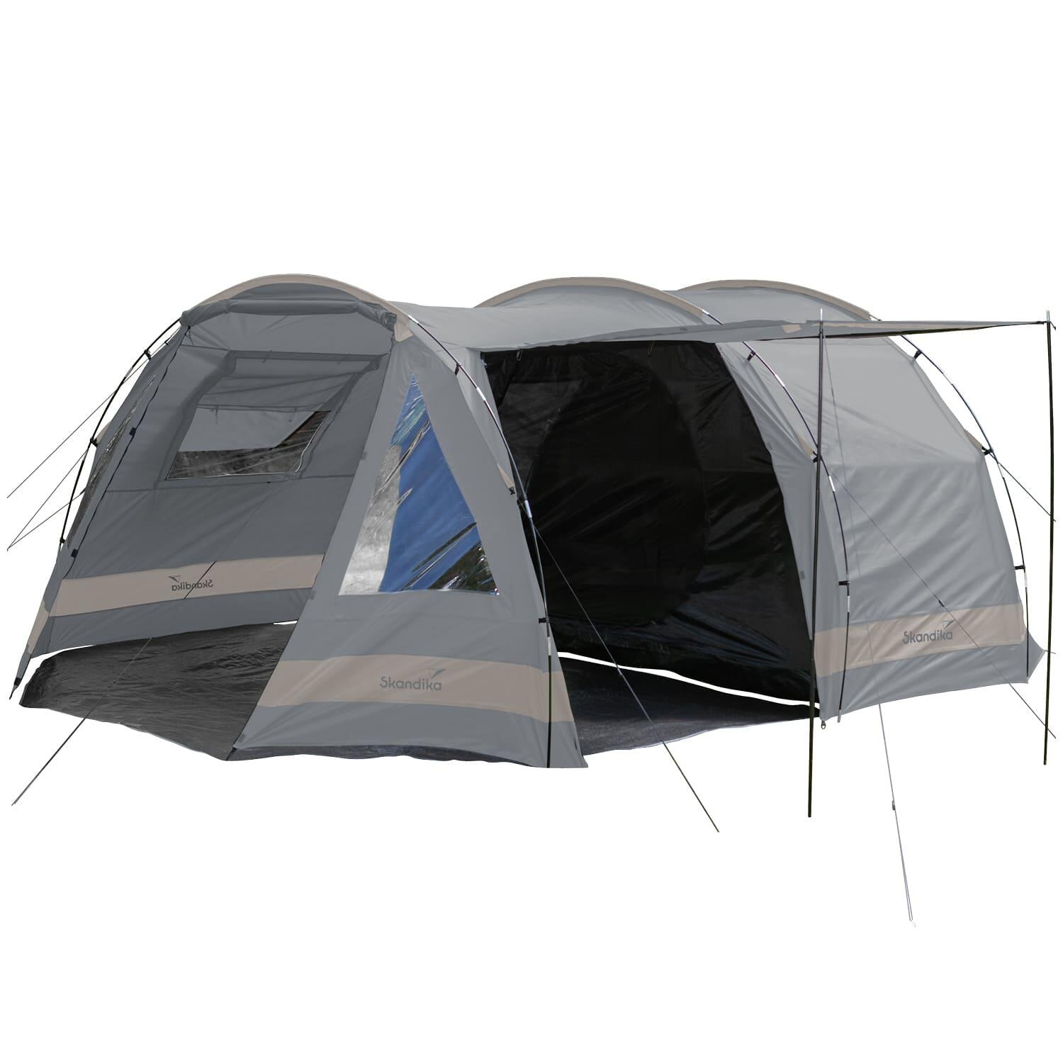 SKANDIKA Tweedehands - Tunneltent Kambo 6 - 6 personen - 1 x donkere cabine - 3 ingangen
