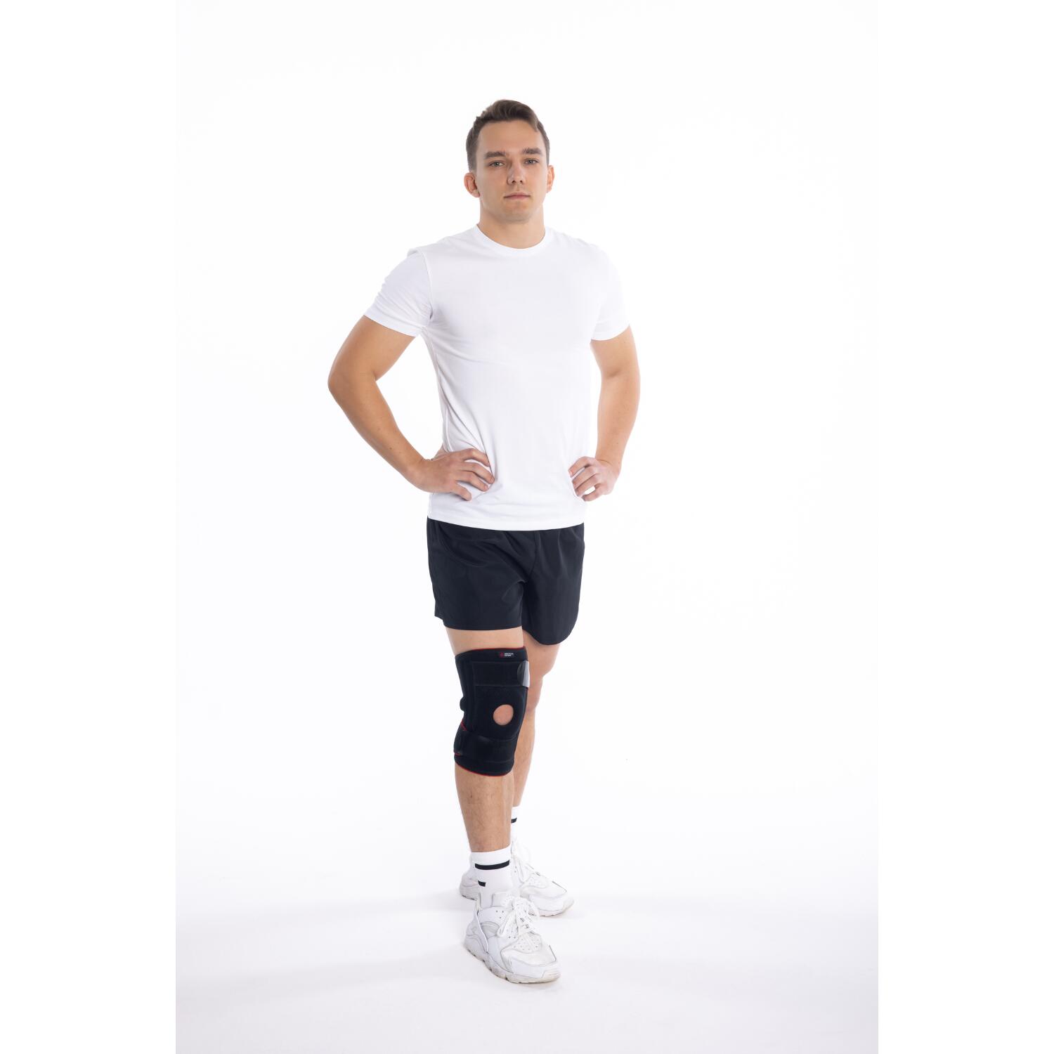 Stabilizator kolana z usztywniającymi fiszbinami Msupport Red 3/3