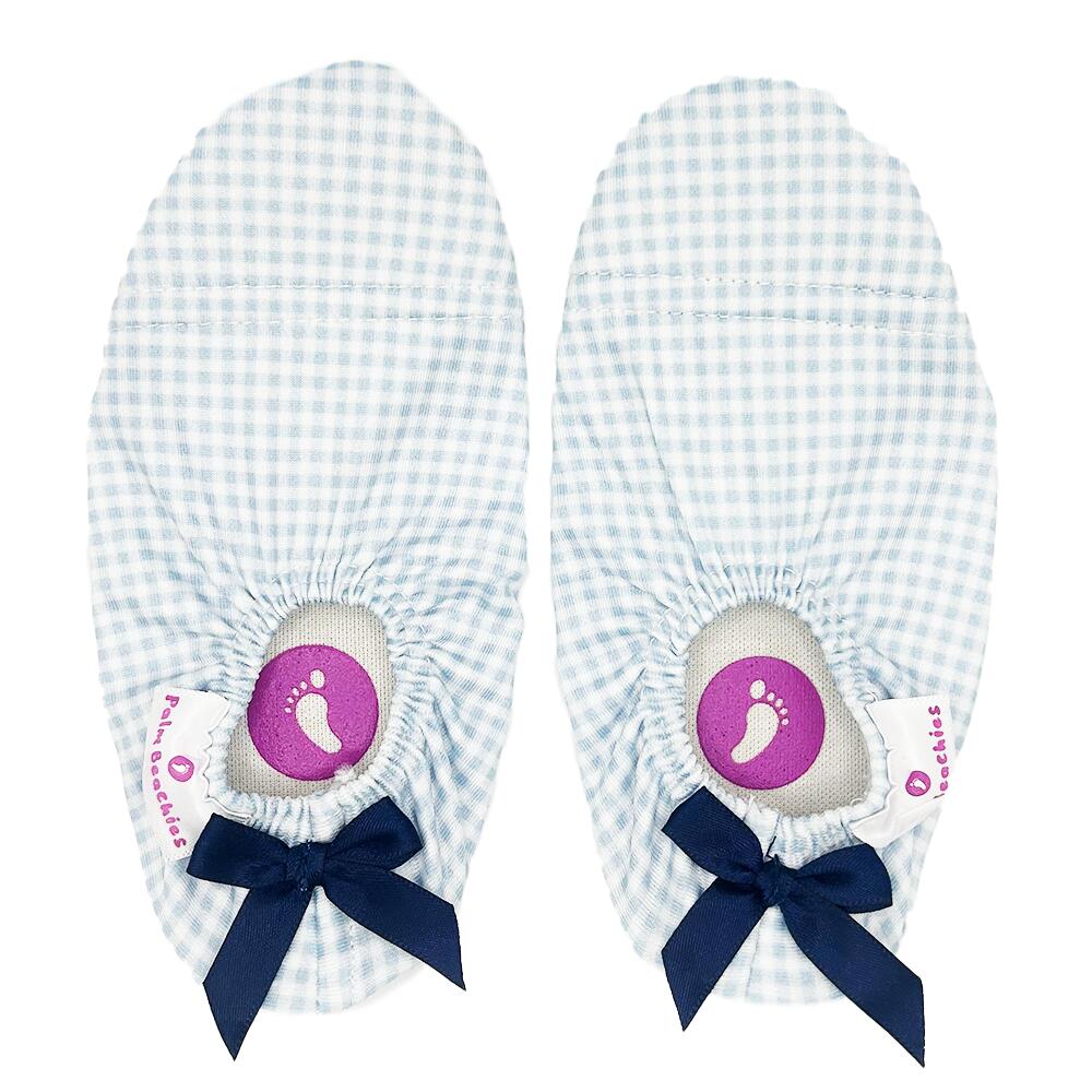 Palm Beachies - Chaussons Intérieur, Plage, Piscine , Aquatique - Pantoufles - Vichy - Enfant - Aquashoes - Bleu - Decathlon