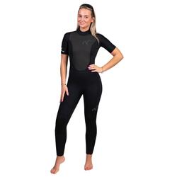 Sapporo Femme Noir Manches Courtes-Combinaison 3 mm-Néoprène Limestone Supérier