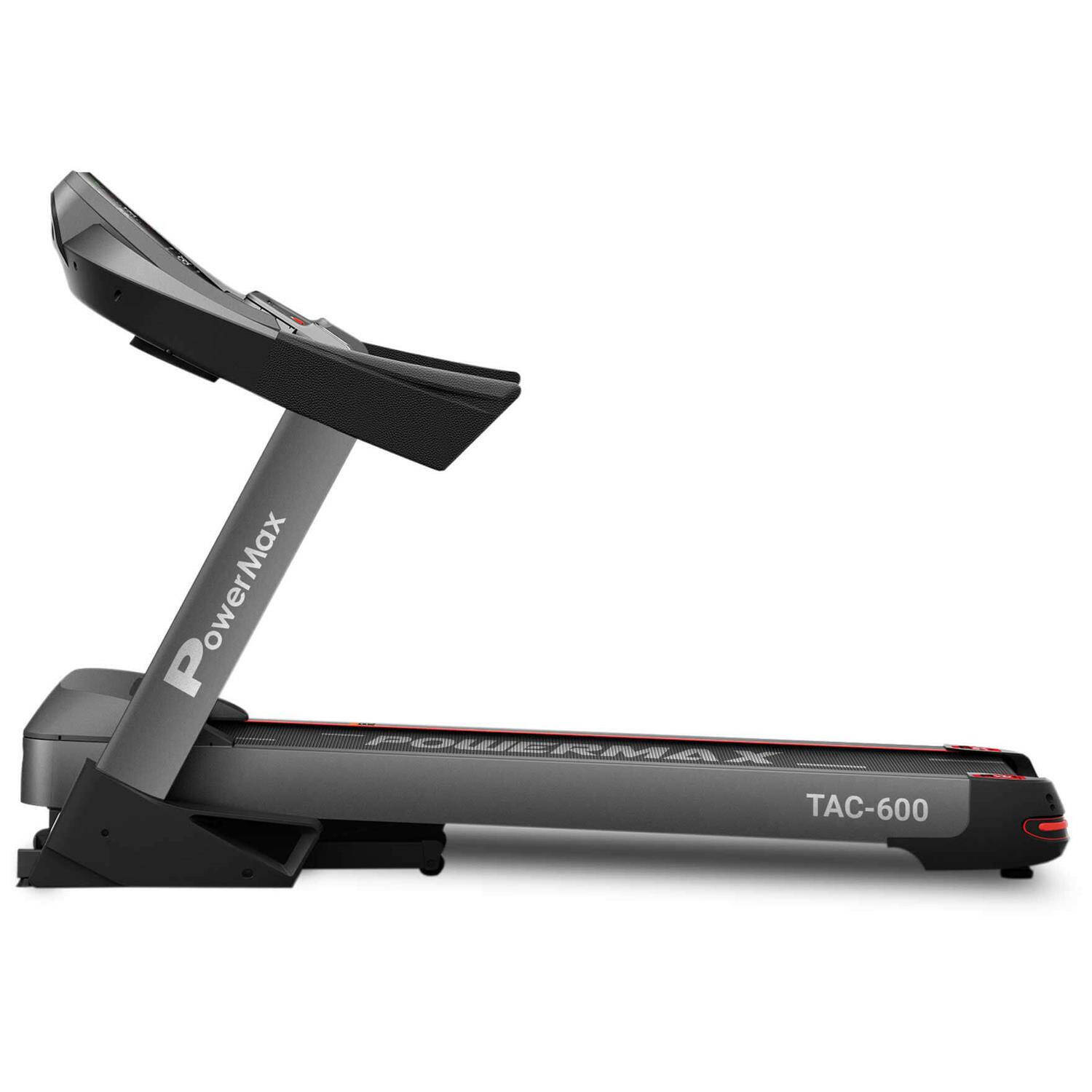 PowerMax Fitness TAC-600 5.0HP AC Commercial Motorized Treadmill for Home, Gym Club, Fitness Training Use with Android & iOS App, 18 Level Auto Incline & Auto Lubrication for Cardio Workout -  3