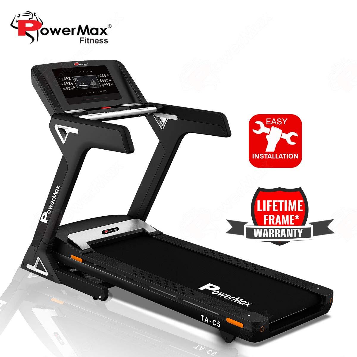 PowerMax Fitness TA C5 6HP Commercial Treadmill with 5.0HP AC Motor 150KG User Weight 18