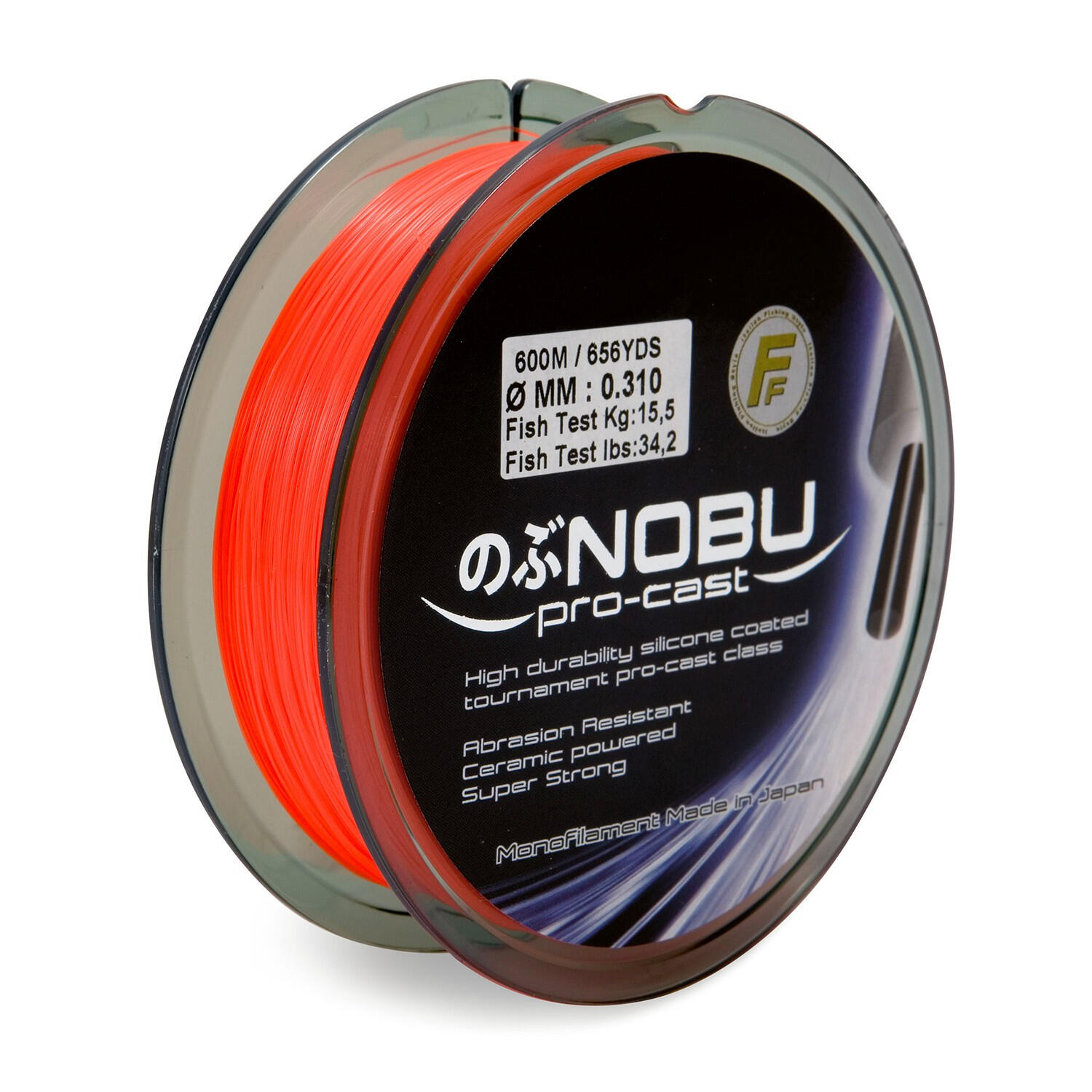 LINEAEFFE FIO DE PESCA SURFCASTING LARANJA NOBU PROCAST HI-VIZ 300M 0,16MM A 0,31MM