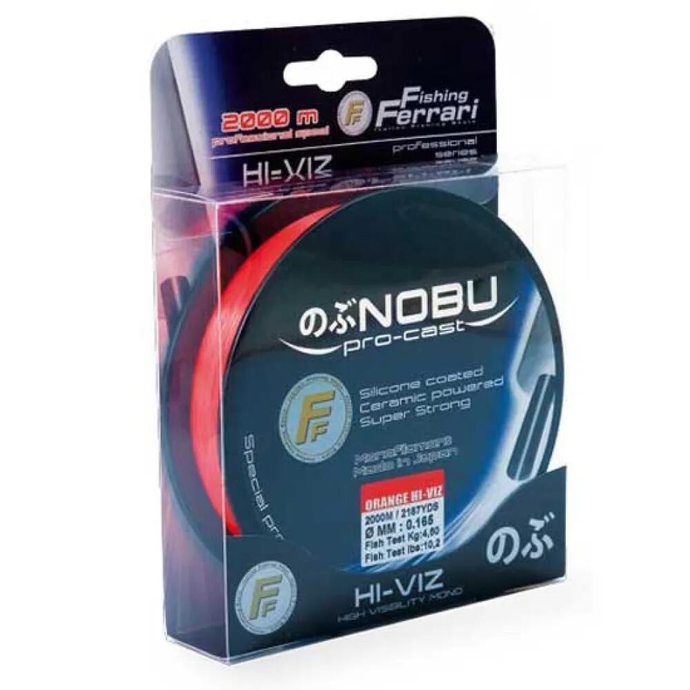 FIO DE PESCA SURFCASTING LARANJA NOBU PROCAST HI-VIZ 2000M 0,165MM A 0,25MM