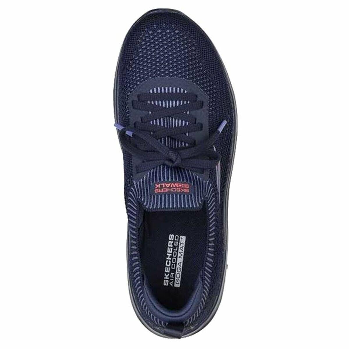 Chaussures de Running pour Adultes Skechers Engineered Flat Knit W Bleu 4/5