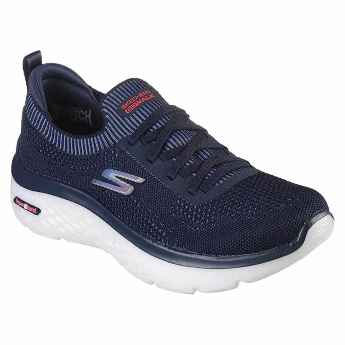 Chaussures de Running pour Adultes Skechers Engineered Flat Knit W Bleu 5/5