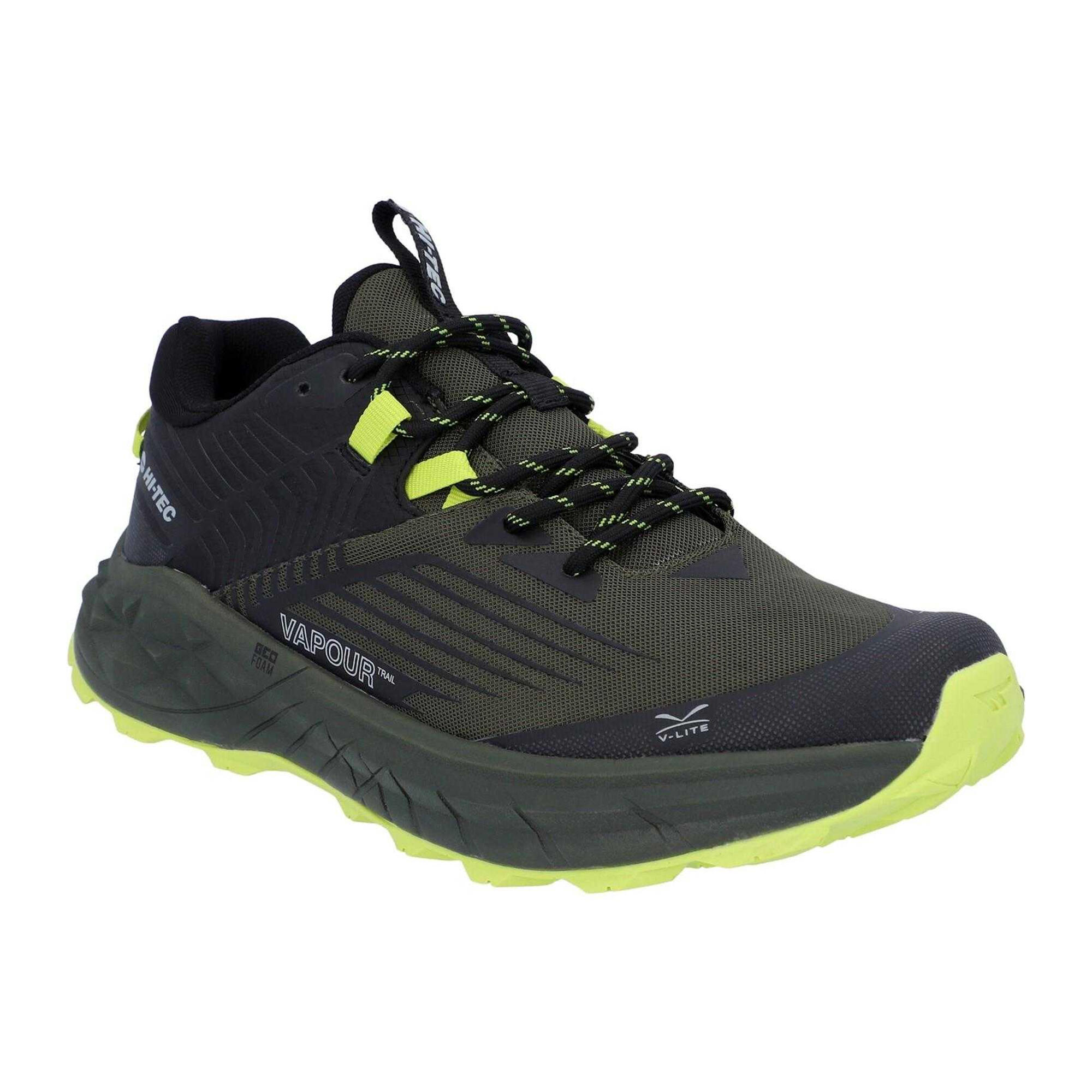 HI-TEC Mens Fuse Trail Low Cut Trainers (Black/Olive)