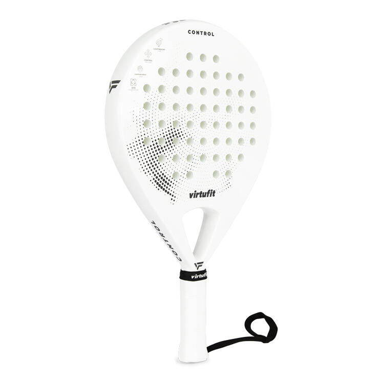 VIRTUFIT Racchetta padel – Control - Bianco/Nero